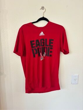 adidas Red Short-Sleeve Eagle Pride Graphic Tee